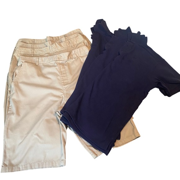 French Toast Other - French Toast Boy School Uniform Bundle 4 Khaki Shorts 20H 2 Navy Polos XL 18/20H